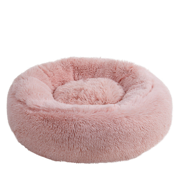 Fur donut dog clearance bed